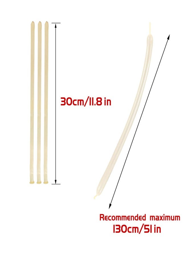 KAWKALSH 260 Clear Long Balloons for Animals, Thickening Skinny Latex Twisting for Arch Modeling Magic Clown Birthday Wedding Party Decorations 100pcs - Image 3